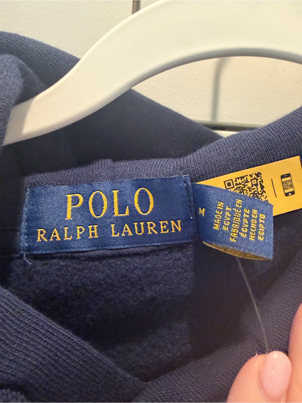 Ralph Lauren Navy Pullover Hoodie with Tag - Picture 3 of 4